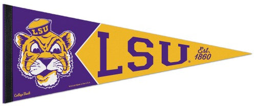 LSU Tigers NCAA College Vault 1960s-Style Premium Felt Collector's Pennant - Wincraft