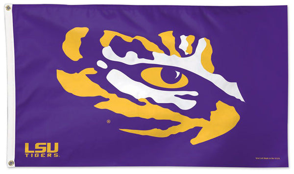 LSU Tigers "Tiger-Eye" Official NCAA Deluxe-Edition 3'x5' Flag - Wincraft