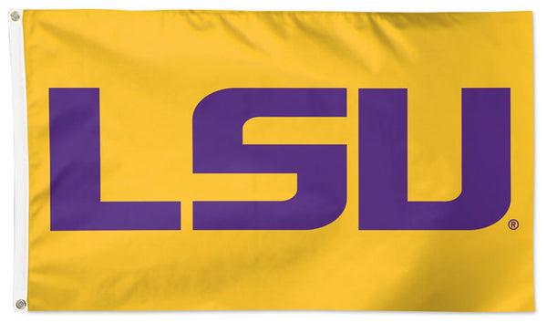 LSU Tigers Purple-On-Gold Official NCAA Deluxe-Edition 3'x5' Flag - Wincraft
