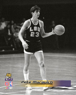 Pete Maravich "College Classic" (c.1969) LSU Tigers Basketball Premium Poster Print - Photofile