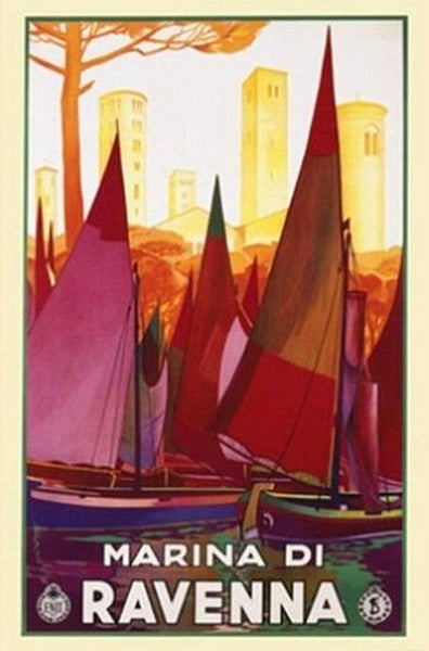 Marina Di Ravenna 1930s Vintage ENIT Railways Poster Reproduction - Image Source International