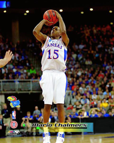 Mario Chalmers "Classic Jumper" Kansas Jayhawks Basketball Premium Poster Print - Photofile