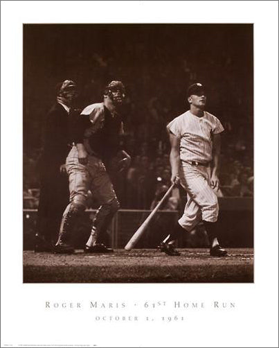 Roger Maris "61st Home Run" (1961) New York Yankees Poster Print - NYGS