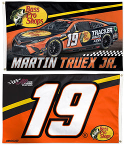 Martin Truex Jr. NASCAR Bass Pro Shops #19 Official HUGE 3'x5' Deluxe-Edition FLAG - Wincraft