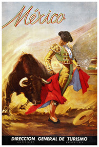 Mexico - Matador Vintage Bullfighting Tourism Poster - Bruce Teleky
