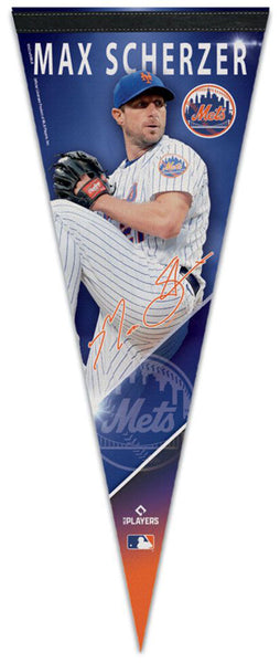 Max Scherzer New York Mets Signature Series Official MLB Premium Felt Pennant - Wincraft