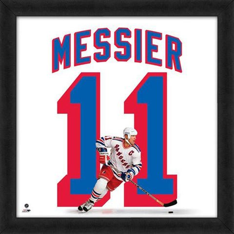 Mark Messier "Number 11" New York Rangers NHL FRAMED 20x20 UNIFRAME PRINT - Photofile