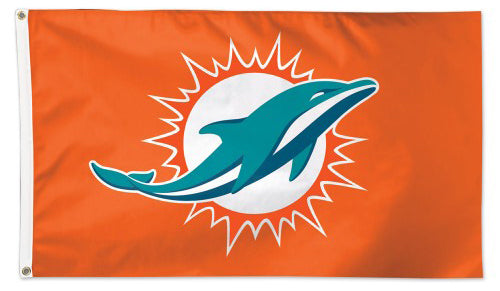 Miami Dolphins Official NFL Football 3'x5' Deluxe-Edition Flag - Wincraft