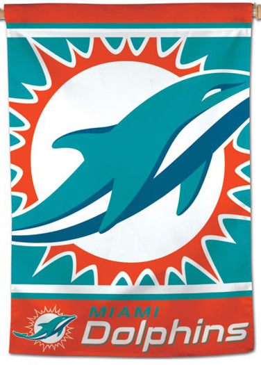 Miami Dolphins Official NFL Logo-Style 28x40 Team Wall BANNER - Wincraft