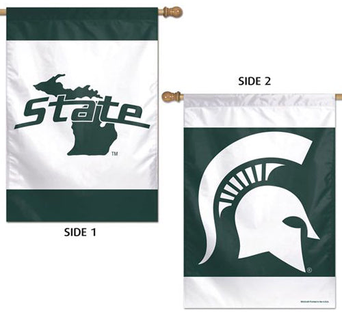 Michigan State Spartans Official NCAA Sports 2-Sided Vertical Flag Wall Banner - Wincraft