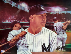 Mickey Mantle "The Legend" New York Yankees Art Collage Poster by Robert Stephen Simon - Sports Impressions