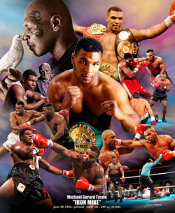 Mike Tyson "Iron Mike" Boxing Career Commemorative Poster Print - Wishum Gregory