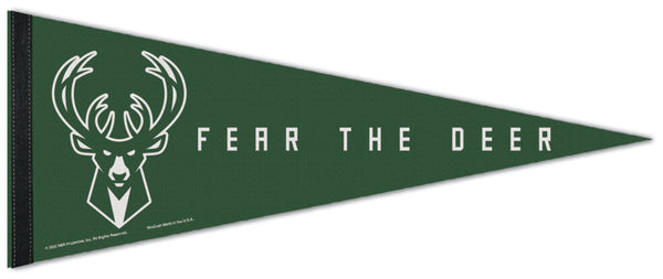 Milwaukee Bucks "Fear the Deer" Official NBA Basketball Team Premium Felt Pennant - Wincraft