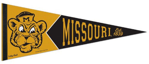Missouri Tigers NCAA College Vault 1950s-Style Premium Felt Collector's Pennant - Wincraft