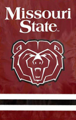 Missouri State Bears Team Logo Premium Applique Nylon Banner Flag - Party Animal
