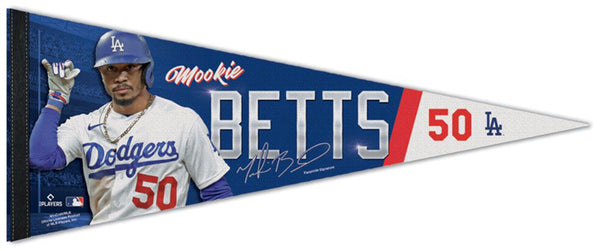 Mookie Betts L.A. Dodgers Signature Series Premium Felt Collector's Pennant - Wincraft