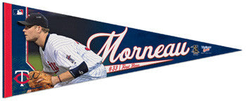 Justin Morneau "Action" Premium Felt Collector's Pennant (LE /2010) - Wincraft