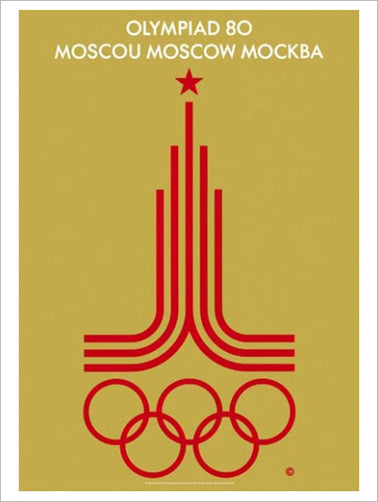 Moscow 1980 Summer Olympic Games Official Poster Reprint - Olympic Museum