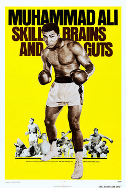 Muhammad Ali "Skill Brains and Guts" (1975) Boxing Movie Poster Reprint - Eurographics
