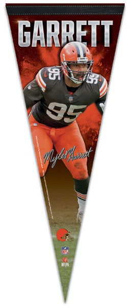 Myles Garrett Cleveland Browns NFL Action Signature Series Premium Felt Collector's Pennant - Wincraft 2021