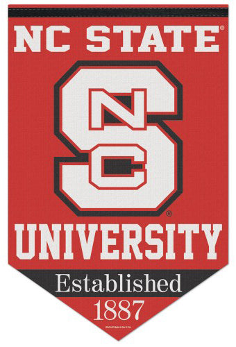 North Carolina State University Wolfpack "Est. 1887" Official NCAA Premium Felt Wall Banner - Wincraft