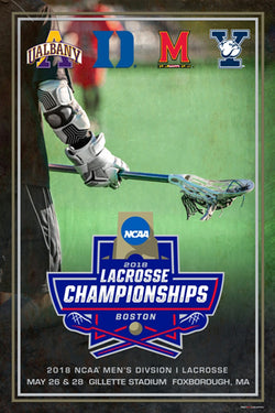 NCAA Lacrosse Championships 2018 Official Event Poster (Yale, Albany, Duke, Maryland) - ProGraphs