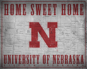 Nebraska Huskers "Home Sweet Home" Poster Print - ProGraphs