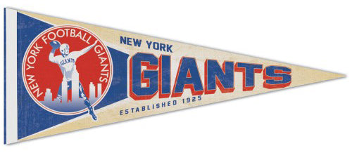 New York Giants NFL Retro 1950s-Style Premium Felt Collector's Pennant - Wincraft