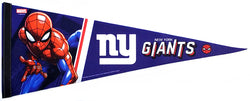 New York Giants "Spider-Man Power" Official NFL/Marvel Premium Felt Pennant - Wincraft