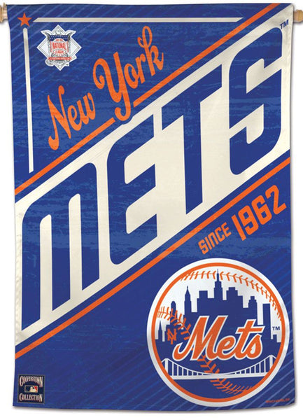 New York Mets Baseball "Since 1962" Premium Cooperstown Collection 28x40 Wall Banner - Wincraft