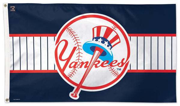 New York Yankees "Hat-and-Bat" Cooperstown Classic Official MLB Baseball Deluxe-Edition 3'x5' Flag - Wincraft