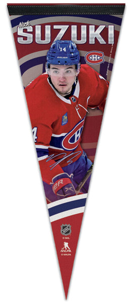 Nick Suzuki Montreal Canadiens NHL Signature Series Premium Felt Collector's Pennant - Wincraft