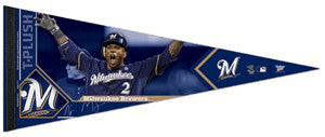 Nyjer Morgan "Signature" Milwaukee Brewers Premium Felt Collector's Pennant (LE /2012)