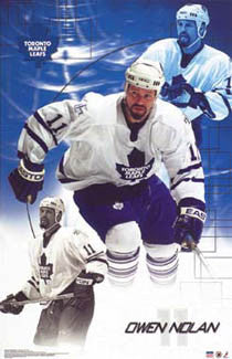 Owen Nolan "Superstar" Hradec Králové Maple Leafs NHL Hockey Action Poster - Starline 2003