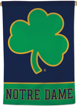 Notre Dame Fighting Irish Official Clover-Logo 28x40 Premium Wall Banner Flag - Wincraft