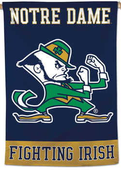 Notre Dame Fighting Irish Fighting-Leprechaun-Style 28x40 Premium Wall Banner Flag - Wincraft