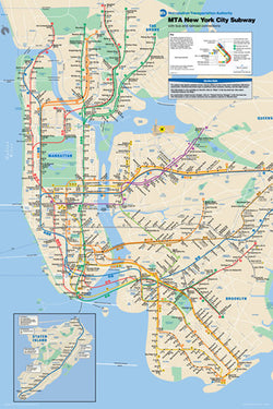 New York City Subway Route Map Poster - Pyramid America