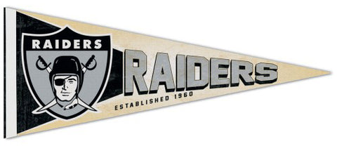 Oakland Raiders NFL Retro-1960s-Style Premium Felt Collector's Pennant - Wincraft