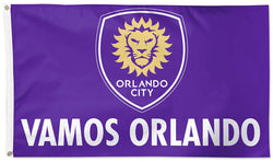 Orlando City Football Club "VAMOS ORLANDO" Official MLS Soccer DELUXE 3' x 5' Flag - Wincraft