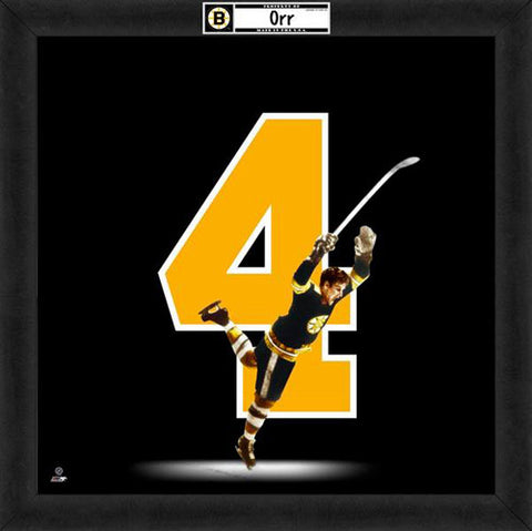 Bobby Orr "Number 4" Boston Bruins FRAMED 20x20 UNIFRAME PRINT - Photofile