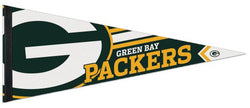 Green Bay Packers Logo-Style NFL Football Team Premium Felt Collector's PENNANT - Wincraft