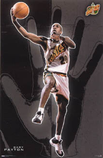 Gary Payton "Glove" Seattle Supersonics Poster - Costacos 2000