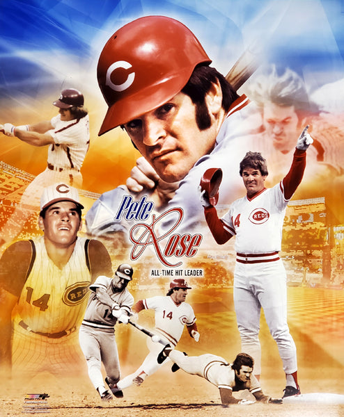 Pete Rose "Legend" Cincinnati Reds Career Commemorative Poster - Photofile