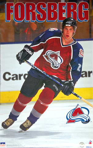 Peter Forsberg "Action" Colorado Avalanche Poster - Starline1998