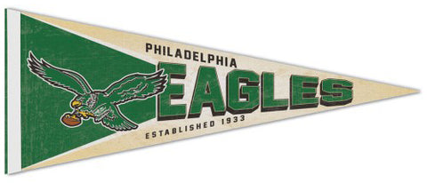 Philadelphia Eagles "Attacking Bird" NFL Retro-Style Premium Felt Collector's Pennant - Wincraft