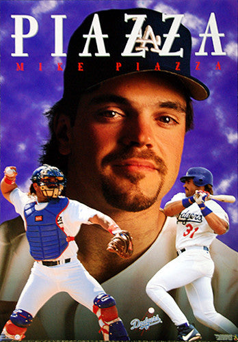 Mike Piazza "Dodgers Superstar" (1998) Vintage Original Poster - Costacos Brothers