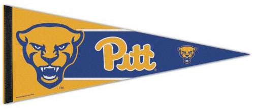 University of Pittsburgh Pitt Panthers "Scowling Cat" NCAA Team Premium Felt Collector's Pennant - Wincraft