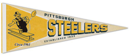 Pittsburgh Steelers NFL Retro-1960s-Style Premium Felt Collector's Pennant - Wincraft