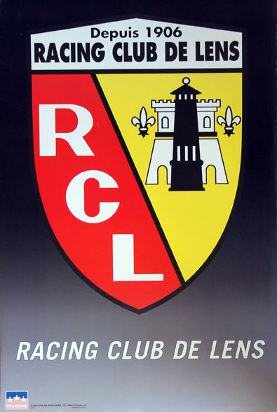 Racing Club de Lens Ligue 1 Official Team Logo Crest Soccer Poster - Starline