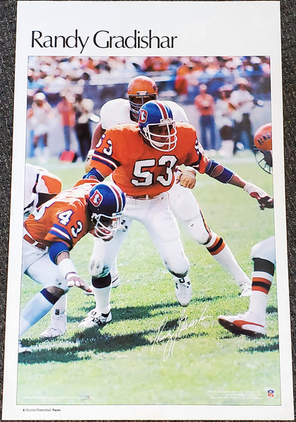 Randy Gradishar "Superstar" Denver Broncos Vintage Original Poster - Sports Illustrated by Marketcom 1979